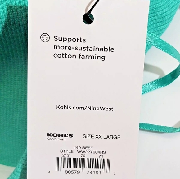 Women's XXL Nine West Light Teal Halter Beach Mexico Vacation Summer Dress NEW - Picture 13 of 15